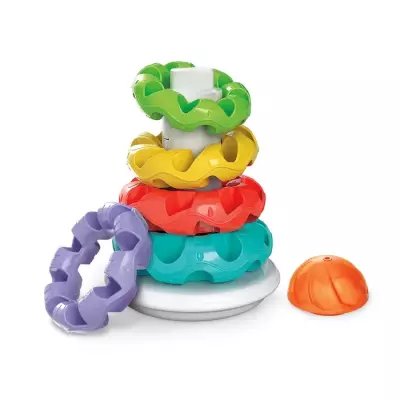 Clementoni Stacking Rings, Tactile Sensory Toy for Babies aged 6-36 Months