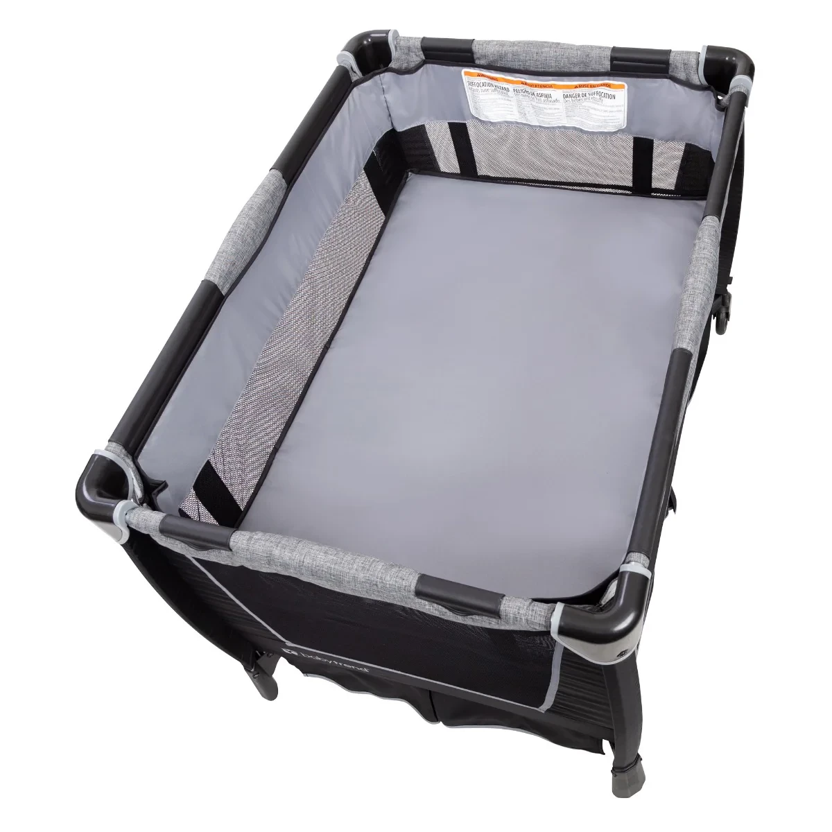 4-in-1 Convertible Twins Baby Playpen with Bassinet, Changing Table & Traveling Tote Bag, Portable Playard with Canopy, Wheel & Storage Organizer