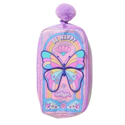 Smiggle Butterfly Design Set Backpack for Children, 42cm, 4 Pcs, Wallet, Pencil Case, Lunch Bag, Backpack
