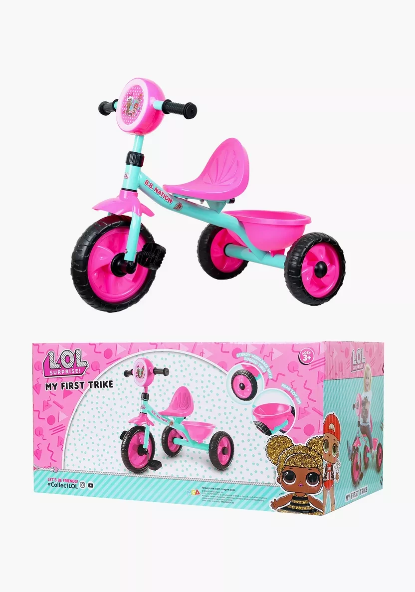 LOL Surprise My First Trike – Pink & Turquoise Tricycle with Front Light, Storage Bin & Rugged Wheels | Ages 1.5–4
