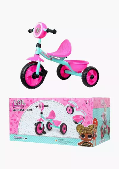 LOL Surprise My First Trike – Pink & Turquoise Tricycle with Front Light, Storage Bin & Rugged Wheels | Ages 1.5–4