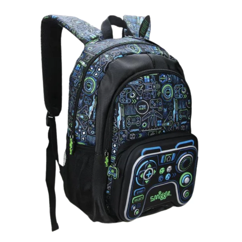 Smiggle Waterproof 4-Piece School Bag Set for Primary Kids | Backpack with Pencil box, Lunchbox, and Water Bottle | 18inch