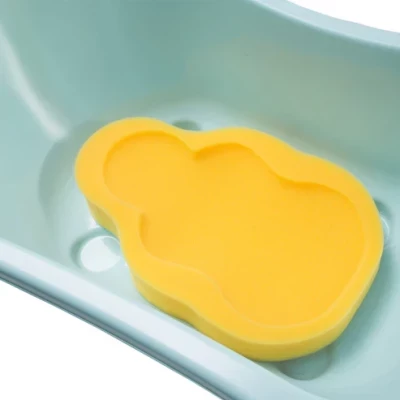 BabyJem Baby Bath Sponge, 0+ Months, Blue, Yellow