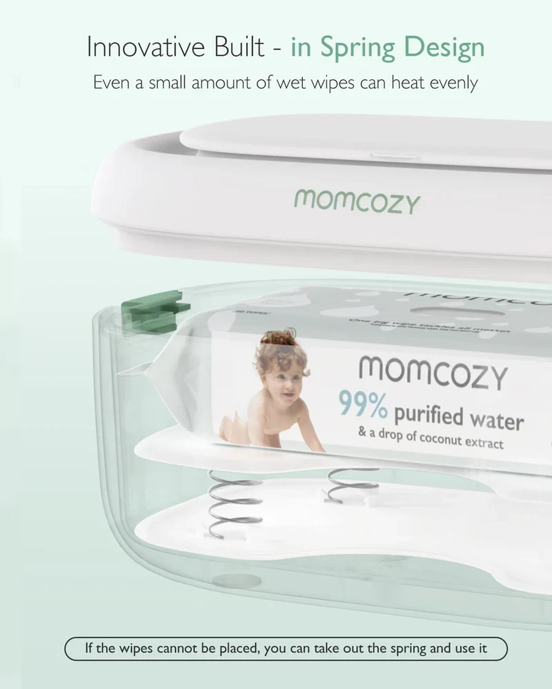 Momcozy Large Capacity Baby Wipe Warmer with Top Heating & Adjustable Night Light
