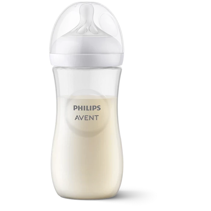 Philips Avent Natural Response Baby Bottle | 11oz/330ml, Fast Flow Nipple (6m+), Anti-Colic, Breast-Like Design – SCY906/01
