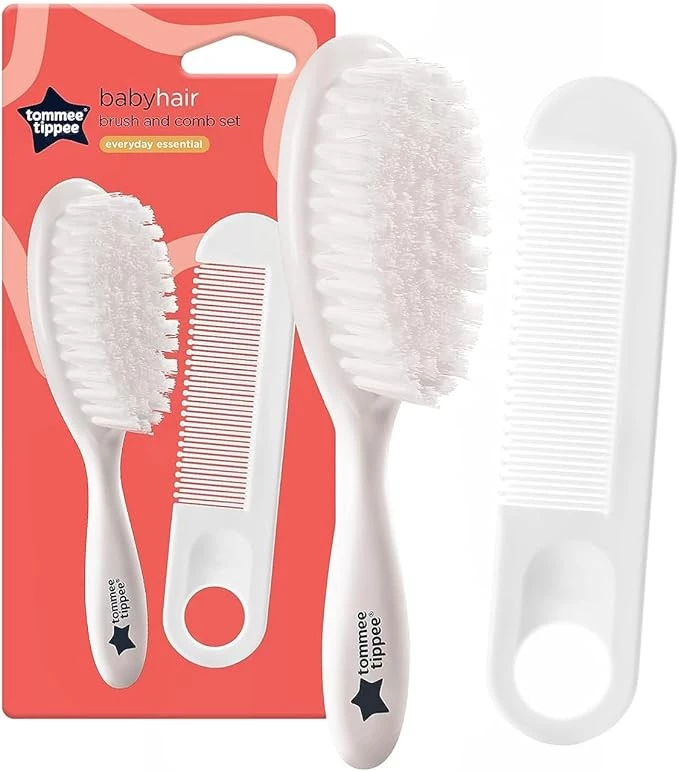 Tommee Tippee Essential Basics Brush and Comb Set, White