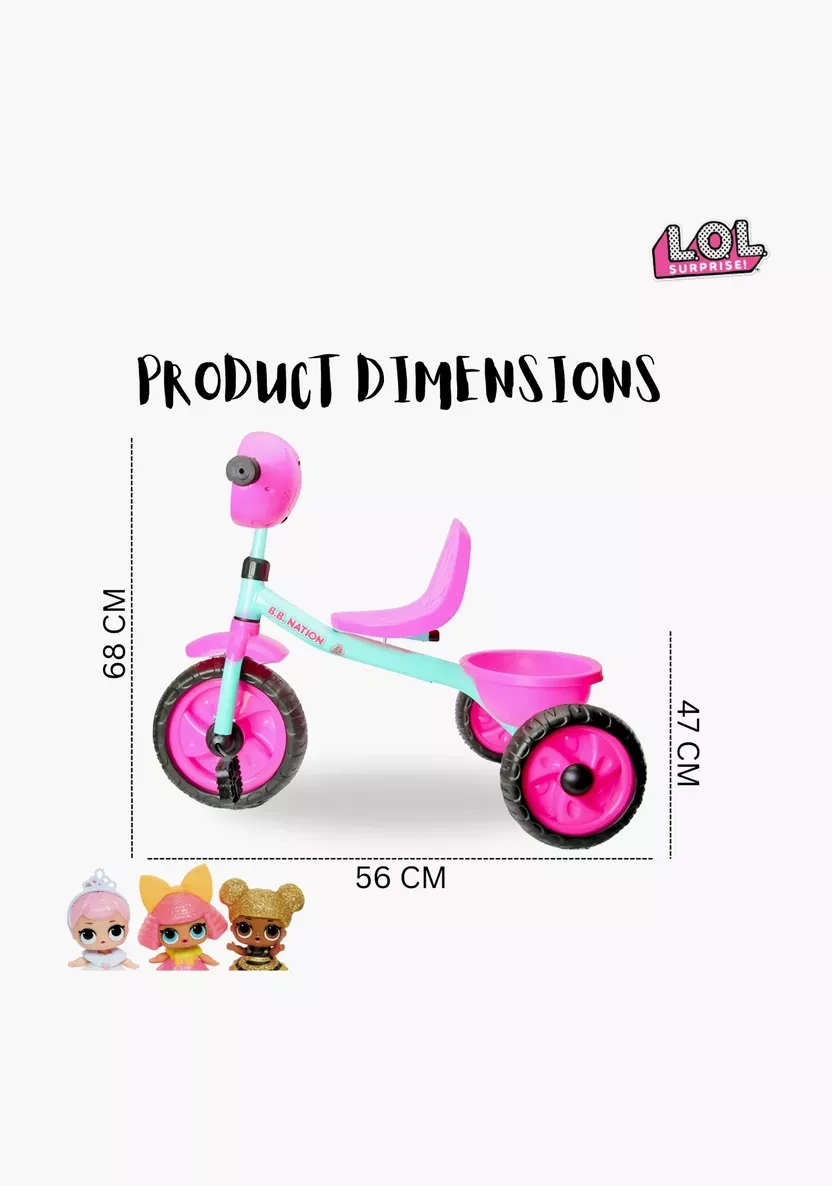 LOL Surprise My First Trike – Pink & Turquoise Tricycle with Front Light, Storage Bin & Rugged Wheels | Ages 1.5–4