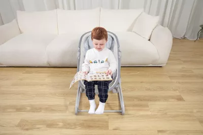 Mastela 4-in-1 Baby Cradle Automatic Electric Swing with 5-Point Harness, 360° Rotation, Soft Headrest & Removable Mosquito Net for Babies 0 to 18kg