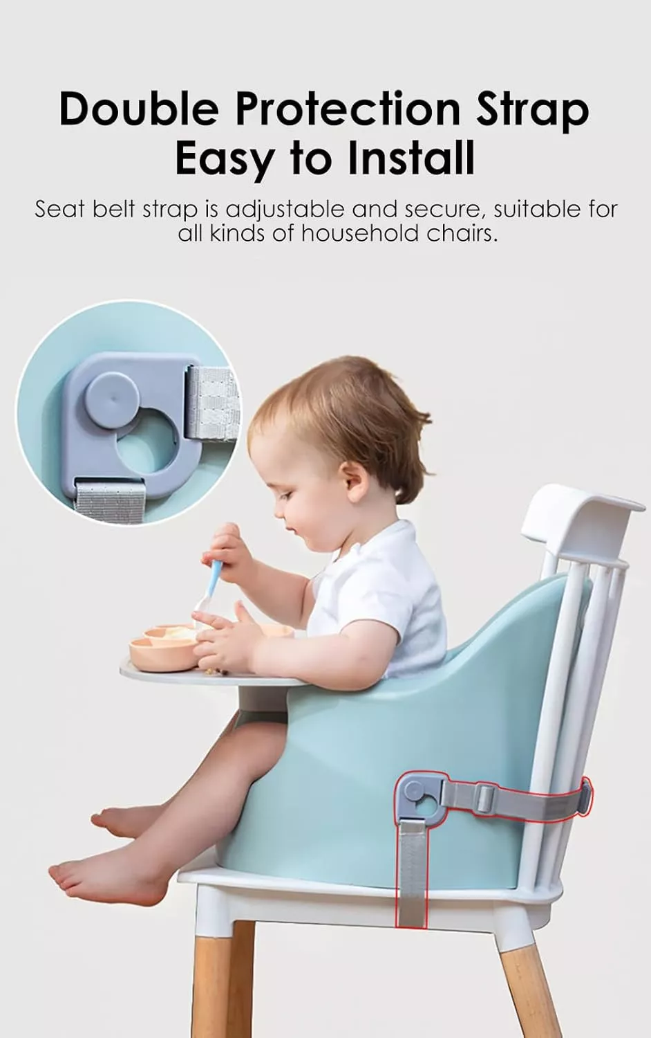 Aibedo 4-in-1 Baby High Chair – Adjustable Baby Dining & Feeding Seat for 6 Months plus, Portable Toddler Highchair for Home & Restaurant Use