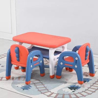 Kids Table and Chairs Set, Toddler Activity Table for Eating, Drawing, Painting & Learning | Easy to Assemble | Age 2-6y