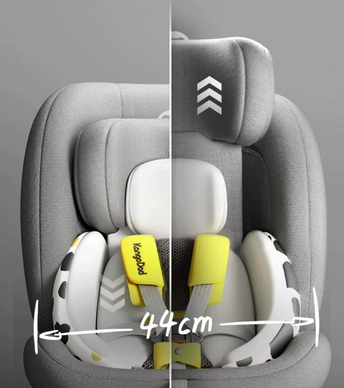 Kango Dad Modern 360° Rotating Car Seat | From Newborn to Toddler | Isofix & Belt Compatible