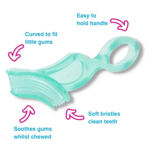 Chewable Toothbrush Teal (Double Pack)