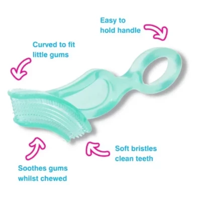 Chewable Toothbrush Teal (Double Pack)