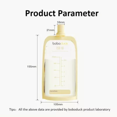 Boboduck Breast Milk storage Bag, Multifunctional Milk Storage Bag | 20pcs | 200ml