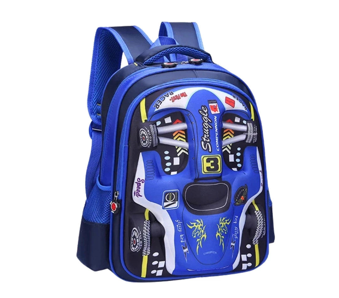 Kids Backpack with Waterproof Fabric, Vibrant Cartoon Design, Perfect for Primary School Boys, Durable and Spacious Bookbag for Children