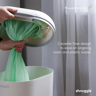 Shnuggle Eco-Touch Nappy Bin, White