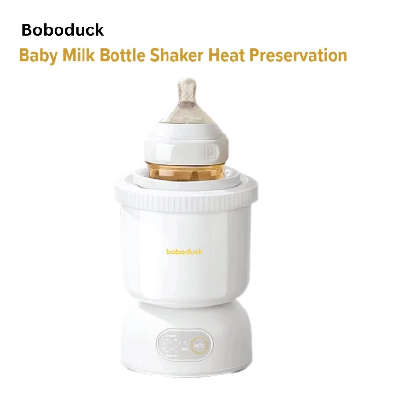Boboduck Baby Milk Bottle Shaker | 24H Heat Preservation, 4-Speed Rotation, Low-Noise Magnetic Motor, Type-C Powered