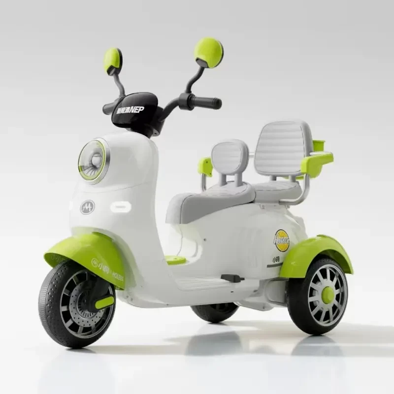 Three Wheel New Children Electric Ride on Car Motorcycle, With Built-in Music, LED Lights, Bluetooth, and USB Connectivity, Suitable For Age 1-5