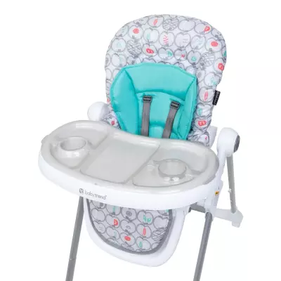 Baby Trend High Feeding Chair, Adjustable and Foldable Kids Chair with Wheels, Reclining Kids Seat with Detachable Feeding Tray