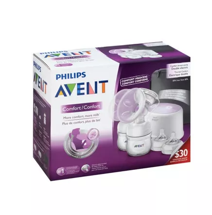 Philips Avent Double Electric Breast Pump – Comfort, Portability & BPA-Free Design (SCF334/04)