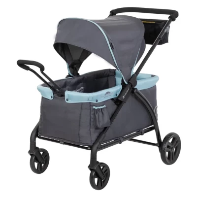 Expedition Double Stroller Wagon | 2-Seater Push & Pull Wagon with Canopy, Large Storage & 3-Point Harness, 6m+