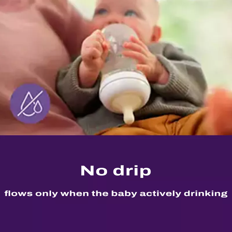 Philips Avent Natural Response Feeding Bottle Teat Flow 4 (3m+), 2pcs – Anti-Colic, No-Drip, Breast-Like Nipple SCY964/02